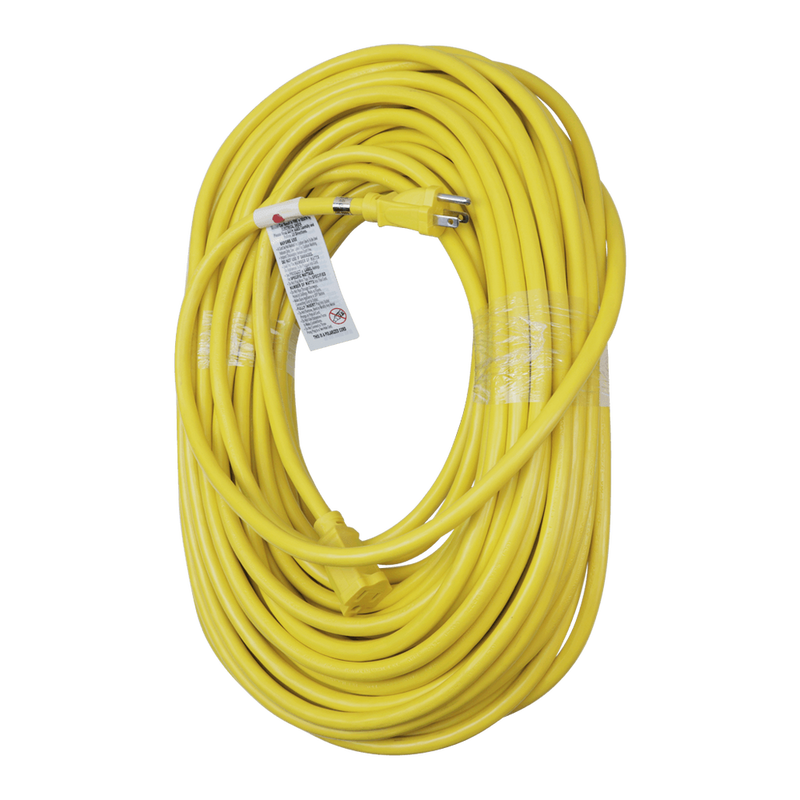 12/3 Gauge Heavy Duty Indoor/Outdoor Grounded Extension Cord - 20 to 100 Foot Cords