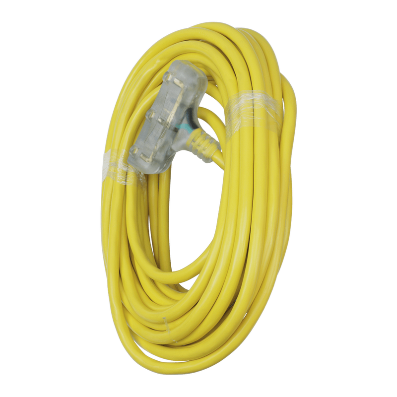 12/3 Gauge Heavy Duty 3 Outlet Indoor/Outdoor Lighted Extension Cord - 40 Foot Cord