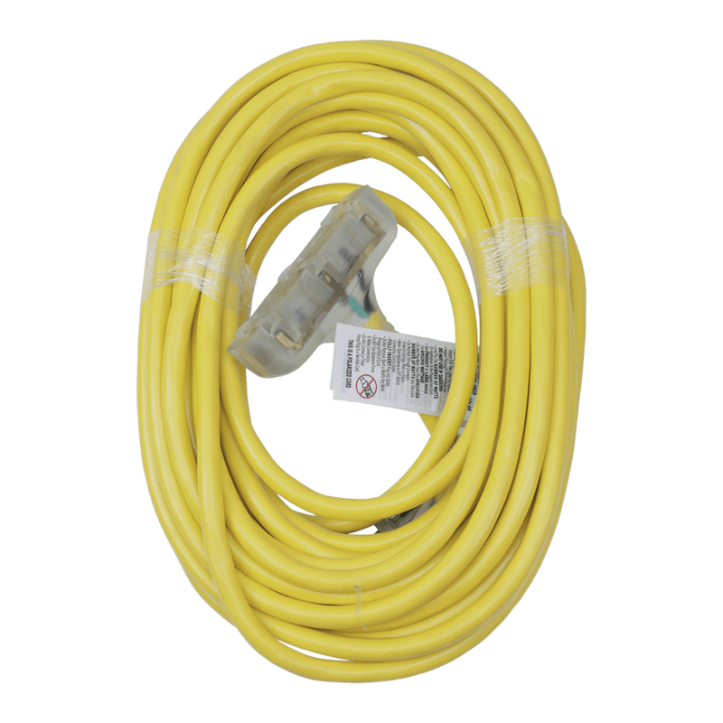 12/3 Gauge Heavy Duty 3 Outlet Indoor/Outdoor Lighted Extension Cord - 40 Foot Cord