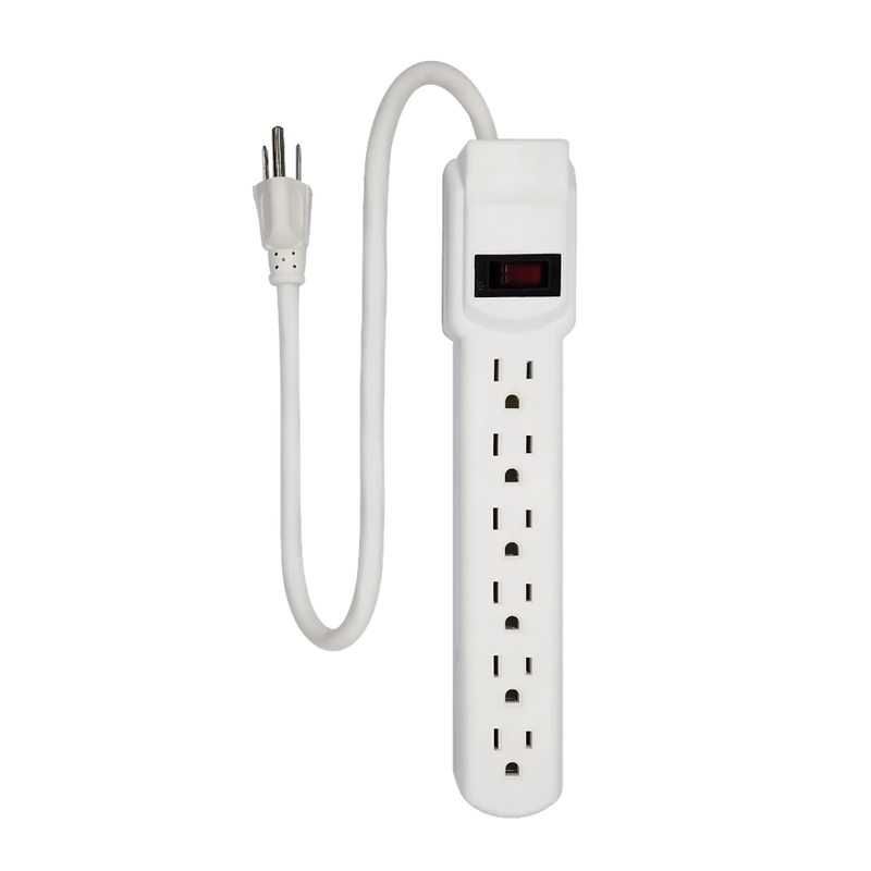6 Outlet Power Strip - 1.6 Foot Cord