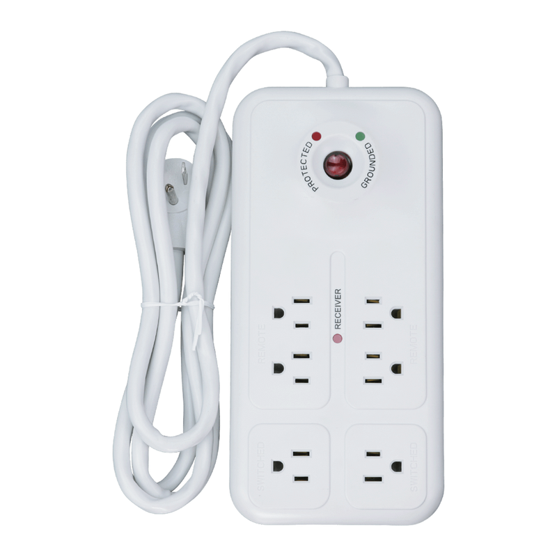 6 Outlet Power Managed Remote Controlled Surge Protector, 2100-Joule - 6 Foot Cord