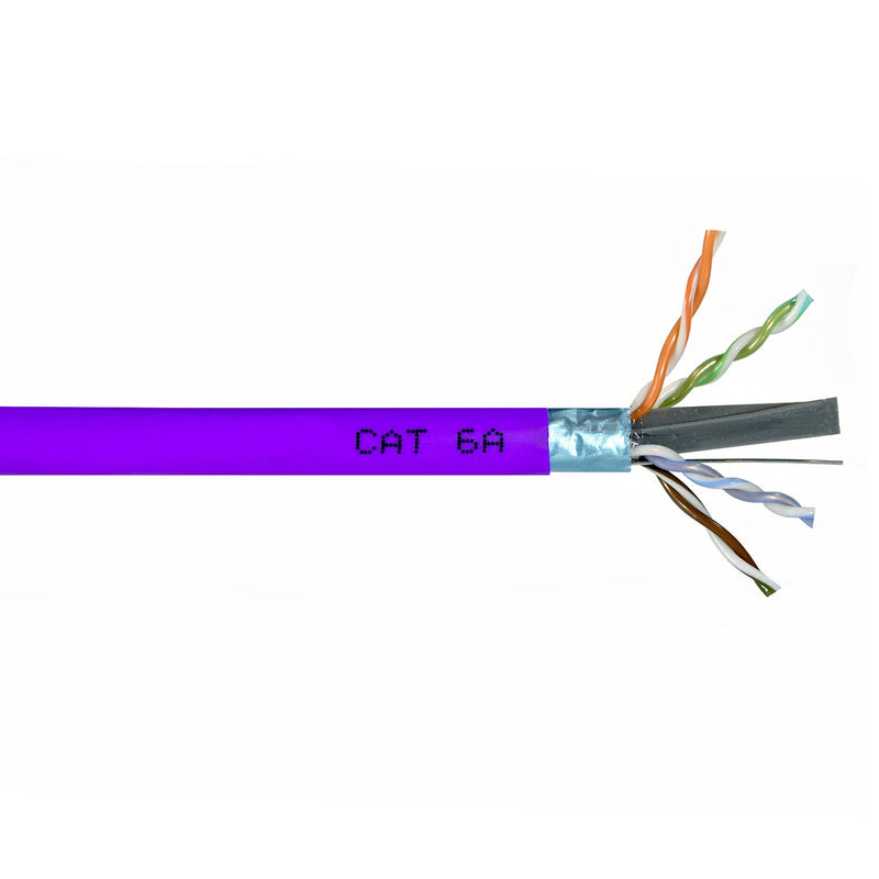 CAT6A FTP Solid CMP - 1000 FT - Multiple Colors Available