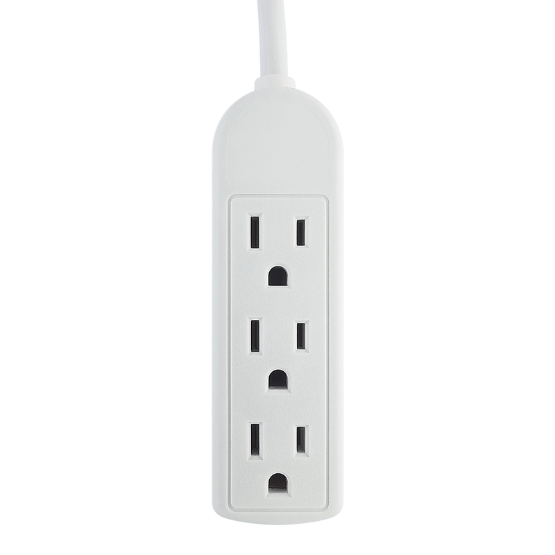 3 Outlet Small Power Strip - 1 Foot Cord